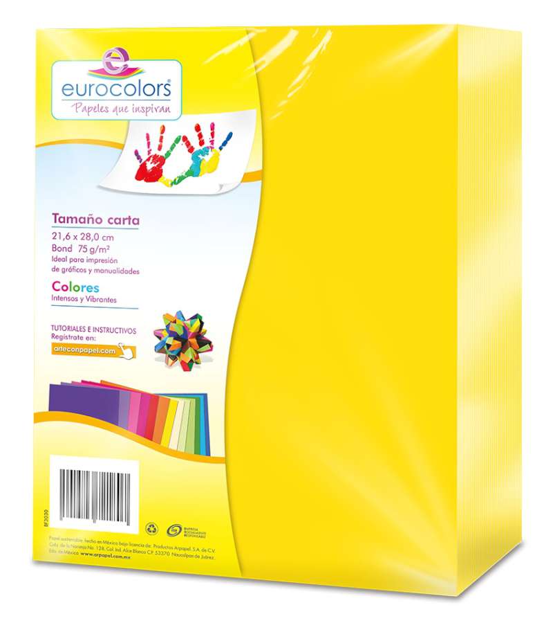 Papel Eurocolors Amarillo Neon C/500 Ec1045 – Maplusa